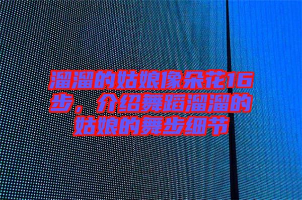 溜溜的姑娘像朵花16步，介紹舞蹈溜溜的姑娘的舞步細(xì)節(jié)