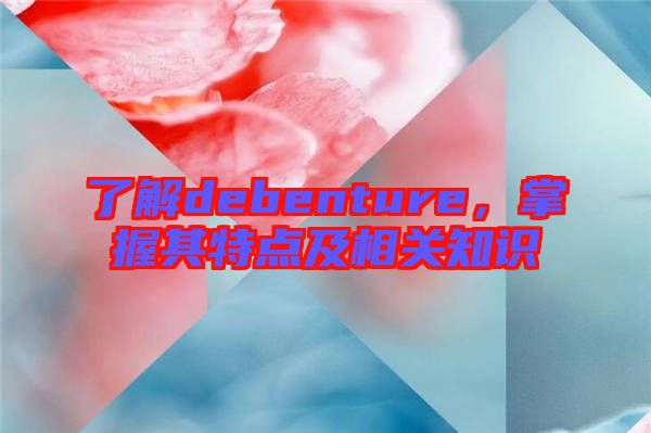 了解debenture，掌握其特點(diǎn)及相關(guān)知識(shí)