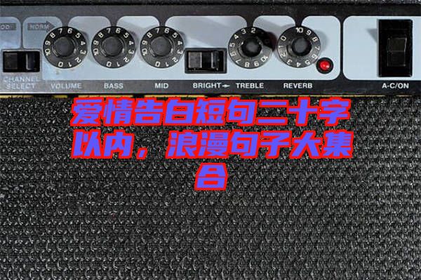 愛情告白短句二十字以內(nèi)，浪漫句子大集合