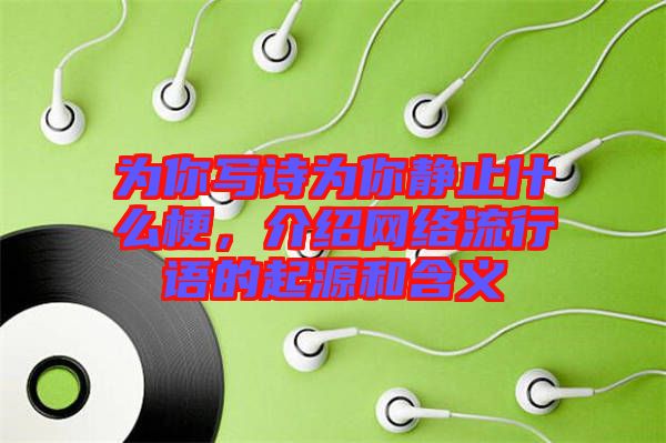 為你寫詩為你靜止什么梗，介紹網(wǎng)絡(luò)流行語的起源和含義