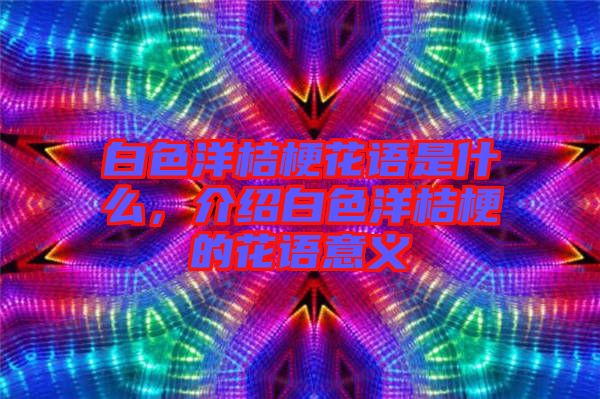 白色洋桔梗花語是什么，介紹白色洋桔梗的花語意義