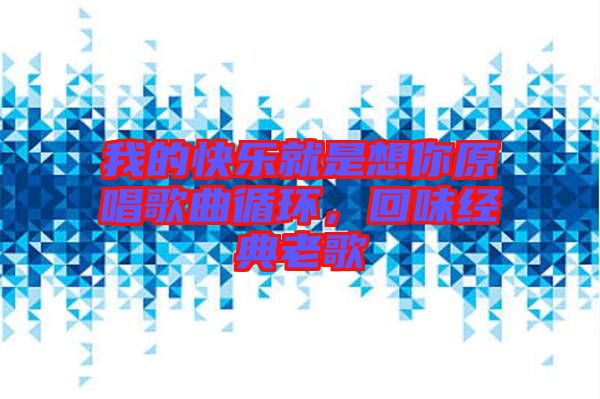 我的快樂就是想你原唱歌曲循環(huán)，回味經(jīng)典老歌