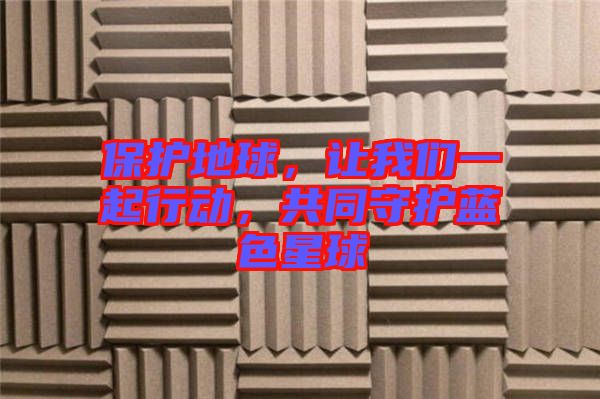 保護(hù)地球，讓我們一起行動，共同守護(hù)藍(lán)色星球