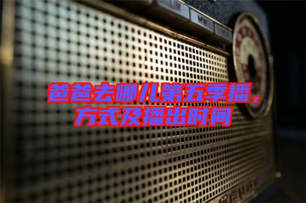爸爸去哪兒第五季播，方式及播出時(shí)間