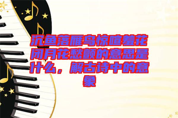 沉魚落雁鳥驚喧羞花閉月花愁顫的意思是什么，解古詩(shī)中的意象