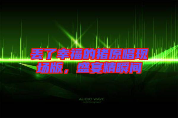 丟了幸福的豬原唱現(xiàn)場版，盛宴精瞬間