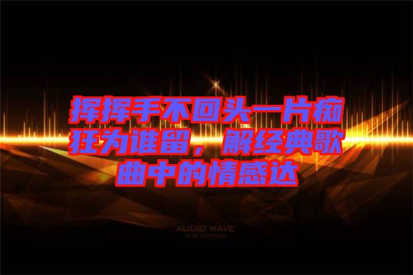 揮揮手不回頭一片癡狂為誰(shuí)留，解經(jīng)典歌曲中的情感達(dá)