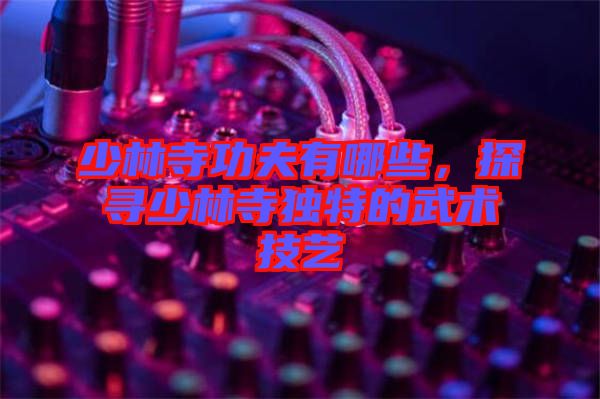 少林寺功夫有哪些，探尋少林寺獨(dú)特的武術(shù)技藝