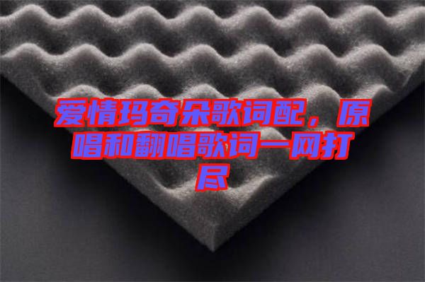 愛情瑪奇朵歌詞配，原唱和翻唱歌詞一網(wǎng)打盡
