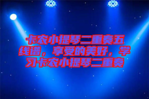 卡農(nóng)小提琴二重奏五線譜，享受的美好，學(xué)習(xí)卡農(nóng)小提琴二重奏