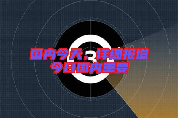 國內(nèi)今天，詳細(xì)報(bào)道今日國內(nèi)重要