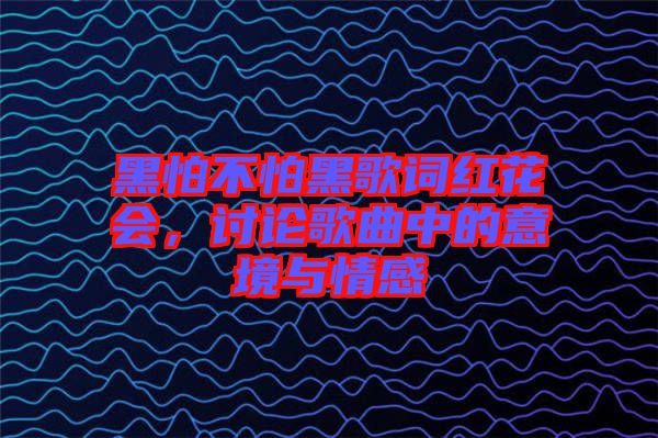 黑怕不怕黑歌詞紅花會，討論歌曲中的意境與情感