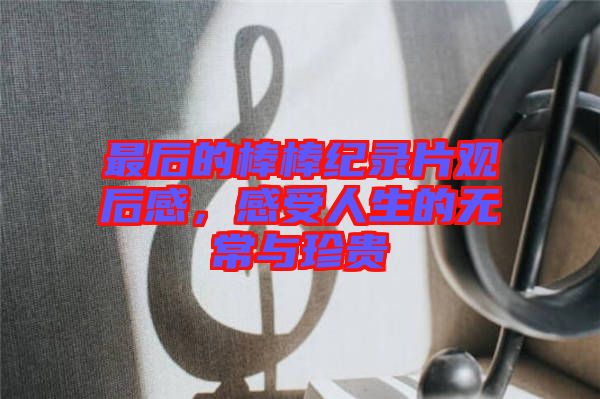最后的棒棒紀錄片觀后感，感受人生的無常與珍貴