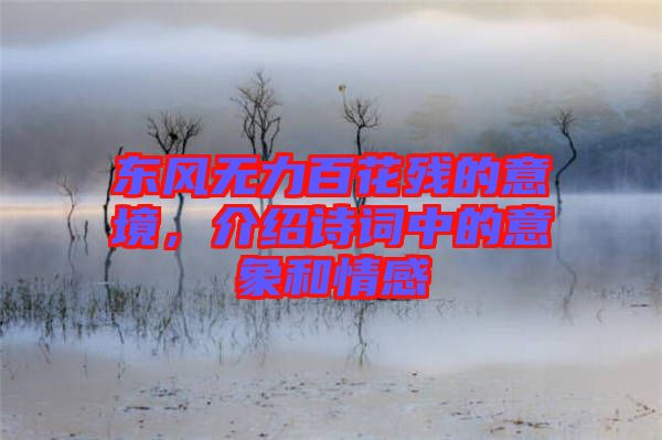 東風(fēng)無(wú)力百花殘的意境，介紹詩(shī)詞中的意象和情感