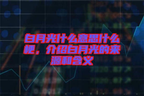 白月光什么意思什么梗，介紹白月光的來源和含義
