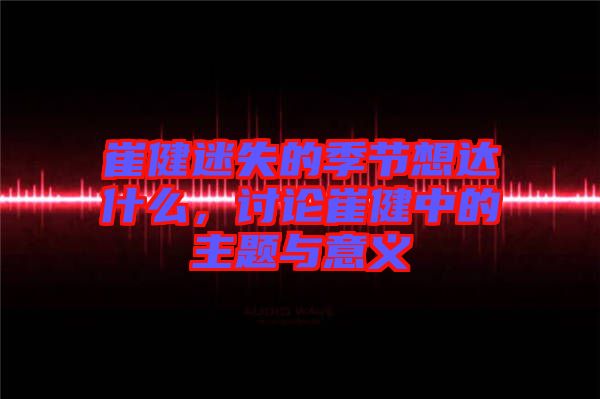 崔健迷失的季節(jié)想達(dá)什么，討論崔健中的主題與意義