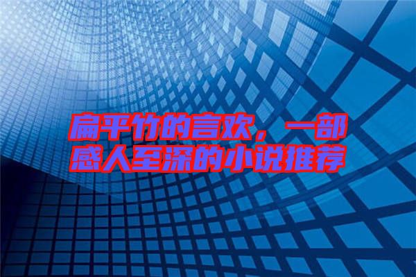 扁平竹的言歡，一部感人至深的小說推薦