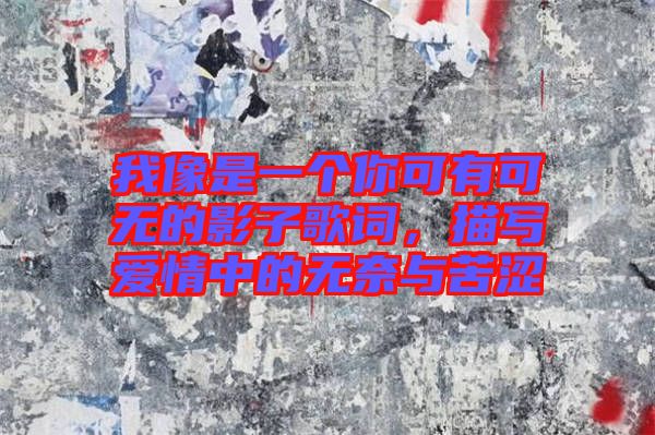 我像是一個(gè)你可有可無(wú)的影子歌詞，描寫(xiě)愛(ài)情中的無(wú)奈與苦澀
