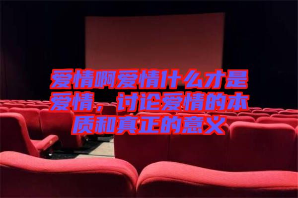 愛情啊愛情什么才是愛情，討論愛情的本質(zhì)和真正的意義