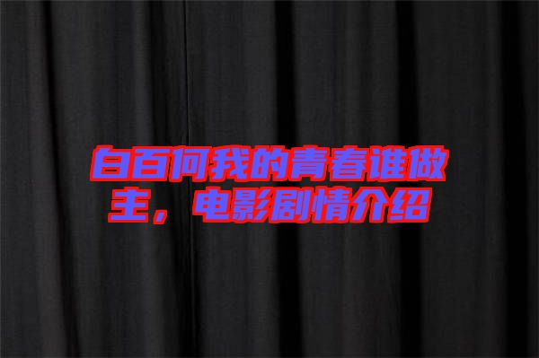 白百何我的青春誰(shuí)做主，電影劇情介紹