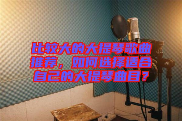 比較大的大提琴歌曲推薦，如何選擇適合自己的大提琴曲目？