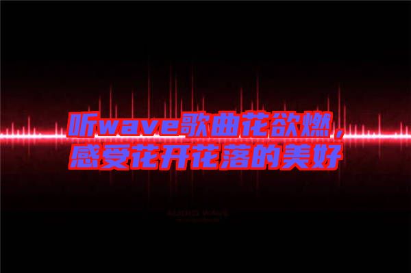 聽(tīng)wave歌曲花欲燃，感受花開花落的美好