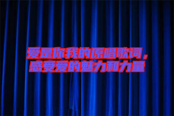 愛是你我的原唱歌詞，感受愛的魅力和力量