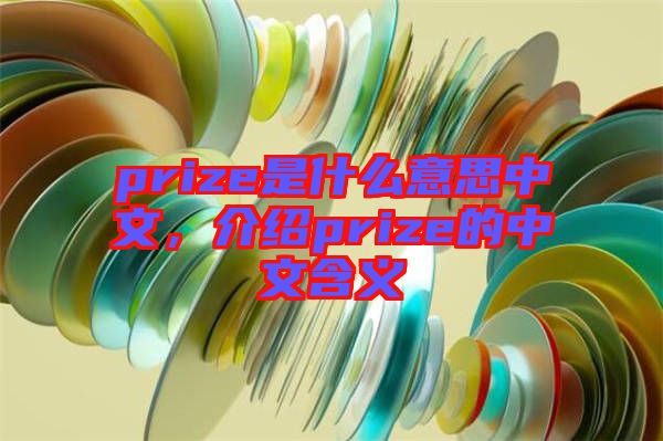 prize是什么意思中文，介紹prize的中文含義