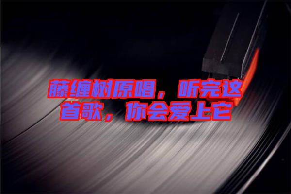 藤纏樹原唱，聽完這首歌，你會愛上它