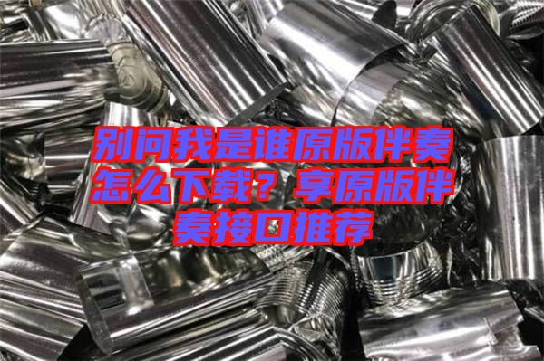 別問我是誰原版伴奏怎么下載？享原版伴奏接口推薦
