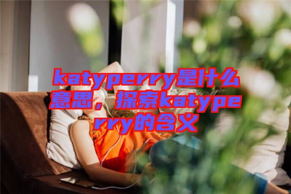 katyperry是什么意思，探索katyperry的含義