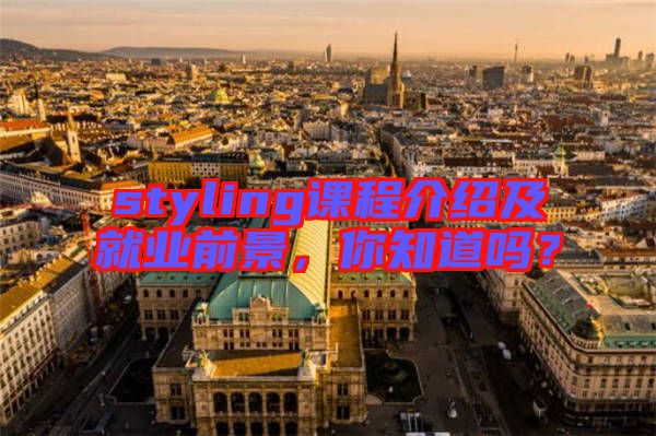 styling課程介紹及就業(yè)前景，你知道嗎？