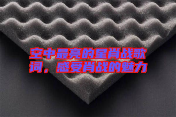 空中最亮的星肖戰(zhàn)歌詞，感受肖戰(zhàn)的魅力