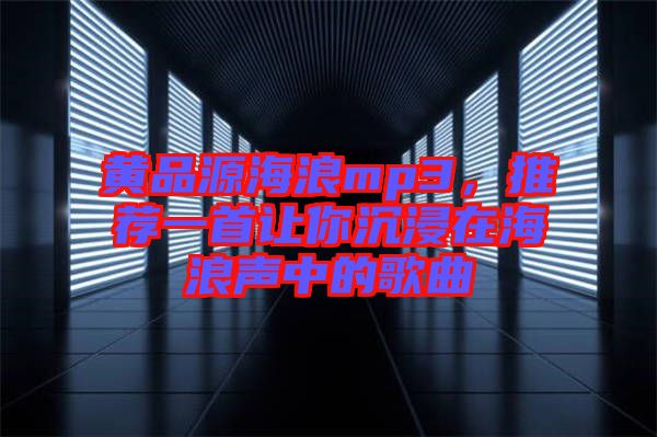 黃品源海浪mp3，推薦一首讓你沉浸在海浪聲中的歌曲