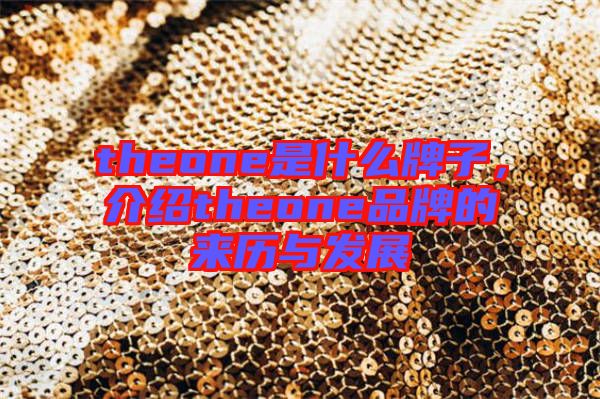 theone是什么牌子，介紹theone品牌的來歷與發(fā)展