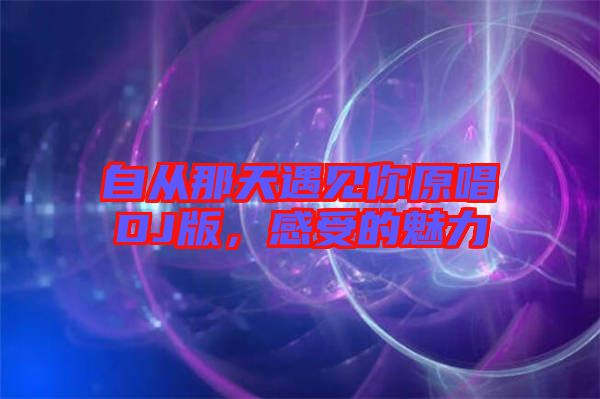 自從那天遇見你原唱DJ版，感受的魅力