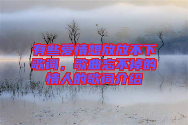 有些愛情想放放不下歌詞，歌曲忘不掉的情人的歌詞介紹