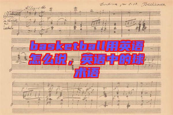 basketball用英語怎么說，英語中的球術語