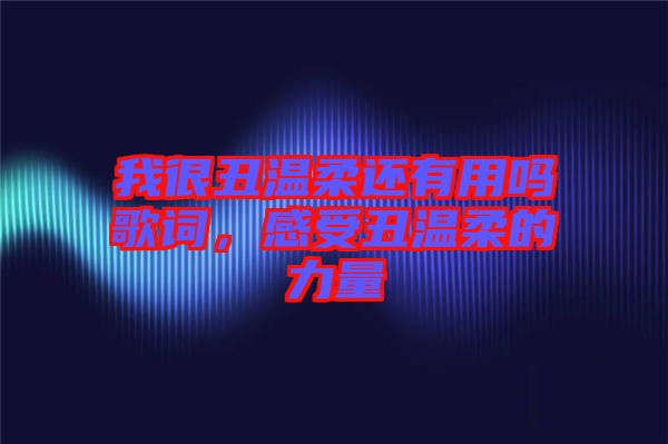 我很丑溫柔還有用嗎歌詞，感受丑溫柔的力量