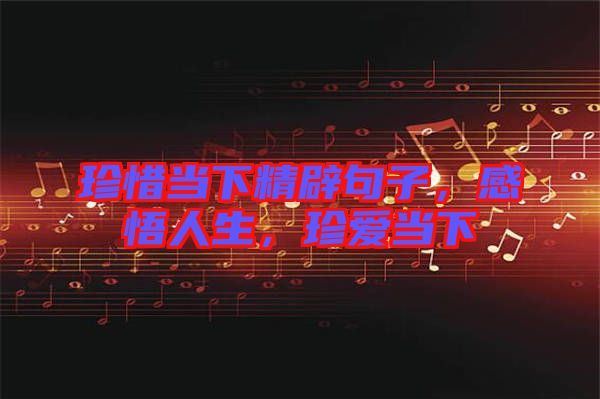 珍惜當(dāng)下精辟句子，感悟人生，珍愛當(dāng)下