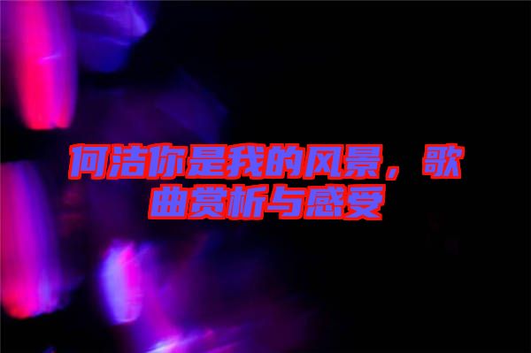何潔你是我的風(fēng)景，歌曲賞析與感受