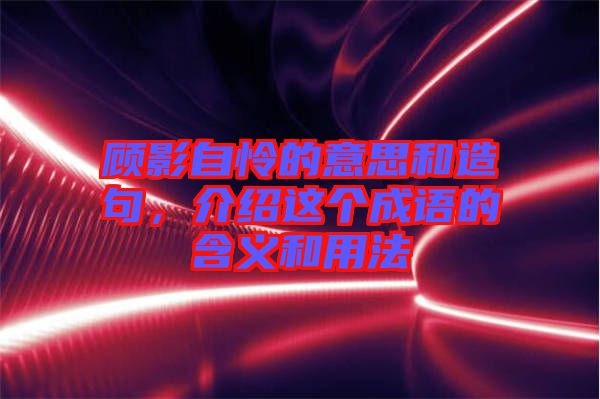 顧影自憐的意思和造句，介紹這個(gè)成語(yǔ)的含義和用法