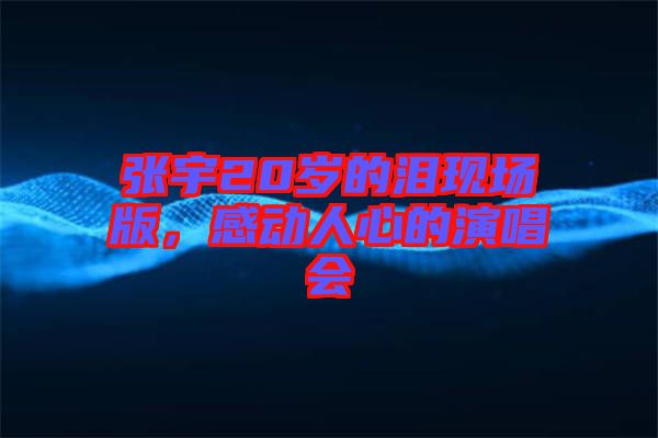 張宇20歲的淚現(xiàn)場(chǎng)版，感動(dòng)人心的演唱會(huì)