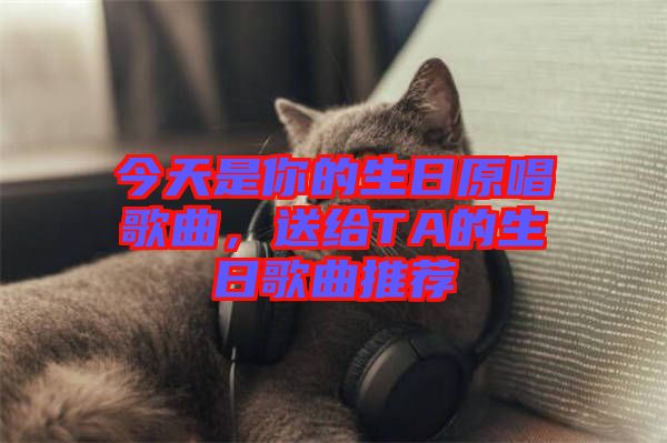 今天是你的生日原唱歌曲，送給TA的生日歌曲推薦