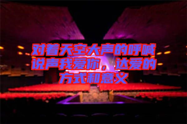 對(duì)著天空大聲的呼喊說聲我愛你，達(dá)愛的方式和意義