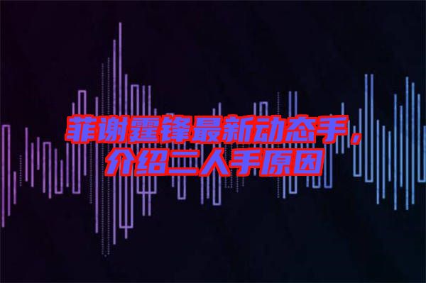 菲謝霆鋒最新動態(tài)手，介紹二人手原因