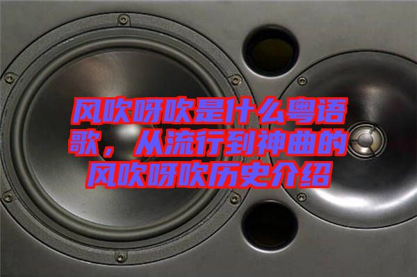 風(fēng)吹呀吹是什么粵語歌，從流行到神曲的風(fēng)吹呀吹歷史介紹
