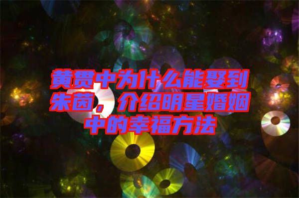 黃貫中為什么能娶到朱茵，介紹明星婚姻中的幸福方法