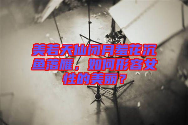 美若天仙閉月羞花沉魚落雁，如何形容女性的美麗？