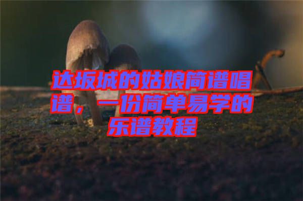 達(dá)坂城的姑娘簡(jiǎn)譜唱譜，一份簡(jiǎn)單易學(xué)的樂譜教程